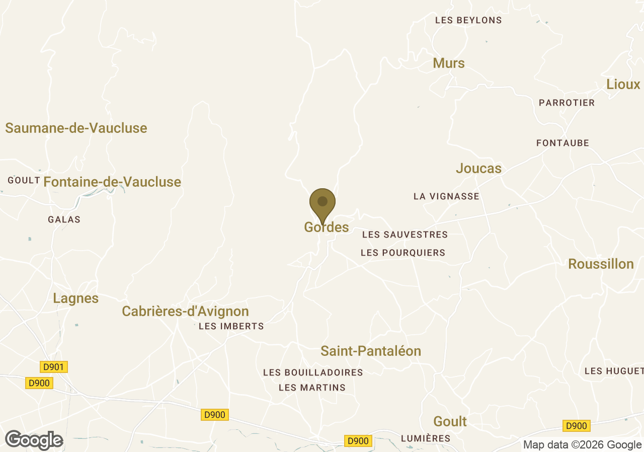 Map of Airelles Gordes, La Bastide