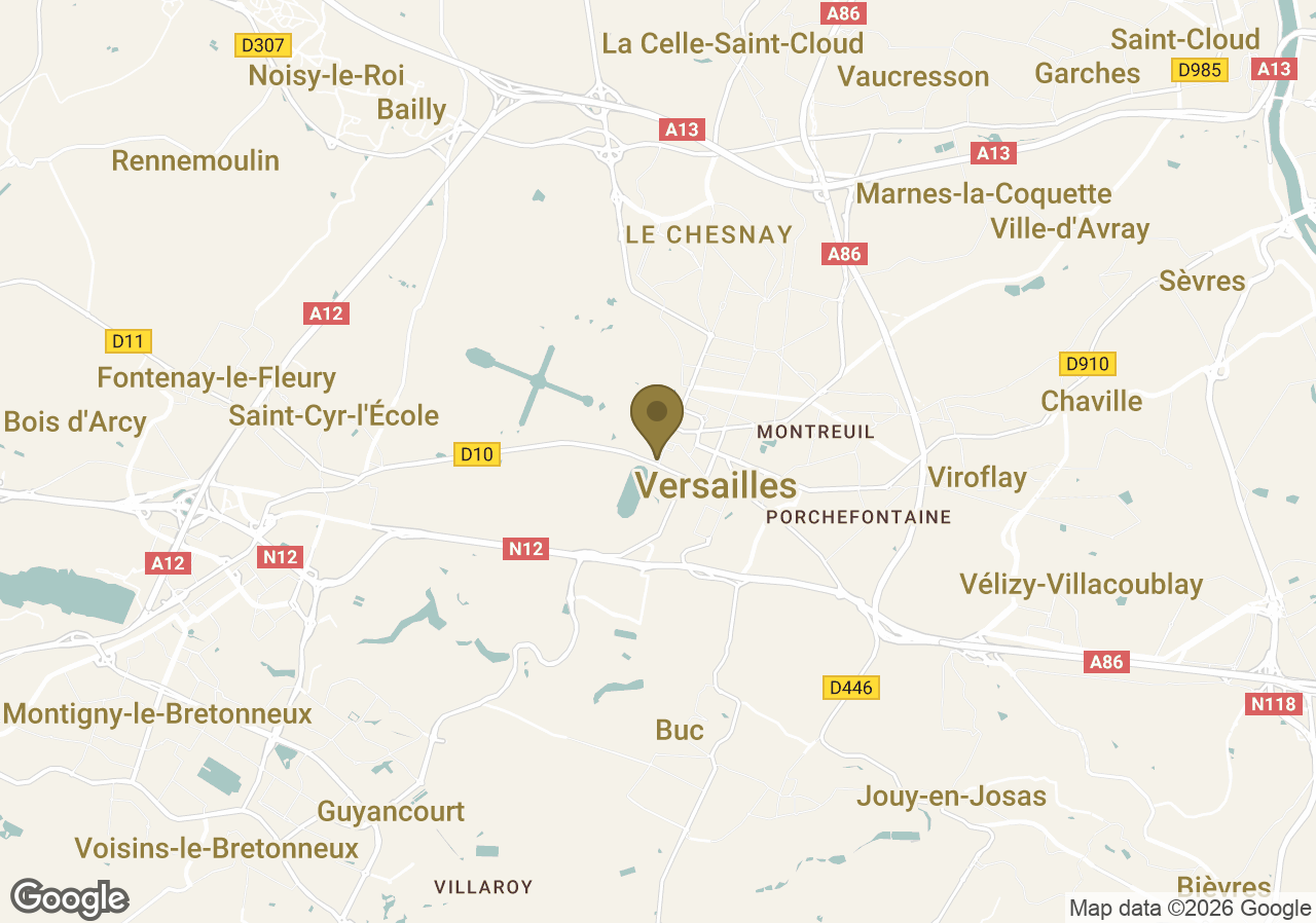 Map of Airelles Château de Versailles, Le Grand Contrôle