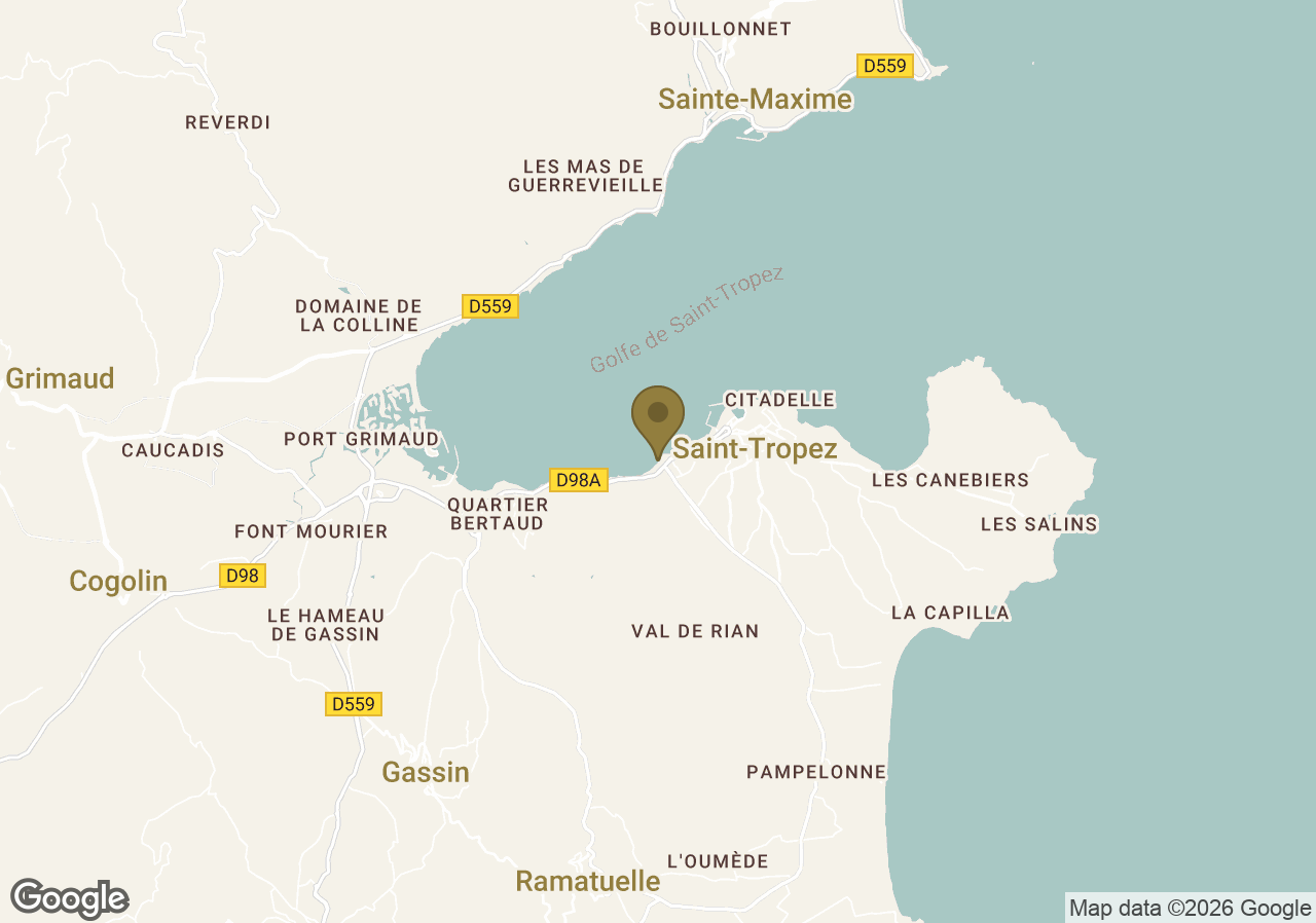 Map of Cheval Blanc St-Tropez