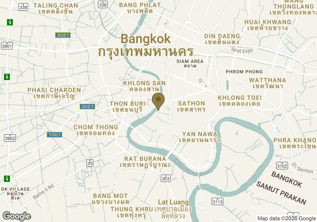 Map of Four Seasons Hotel Bangkok at Chao Phraya River