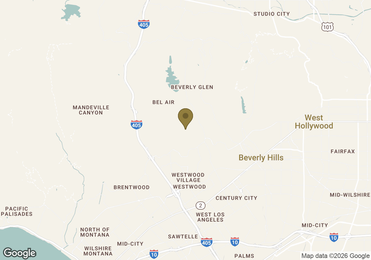 Map of Hotel Bel-Air