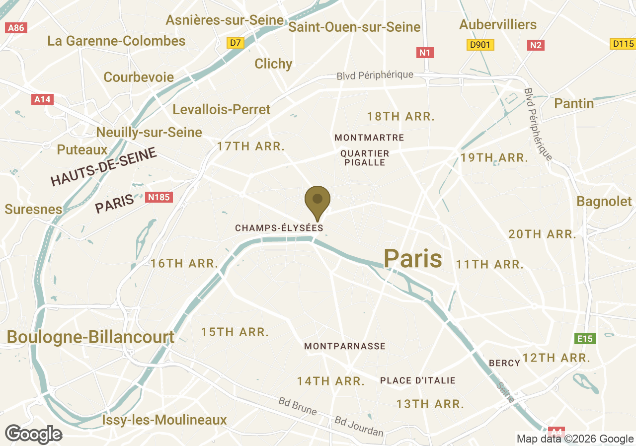 Map of Hôtel de Crillon, A Rosewood Hotel