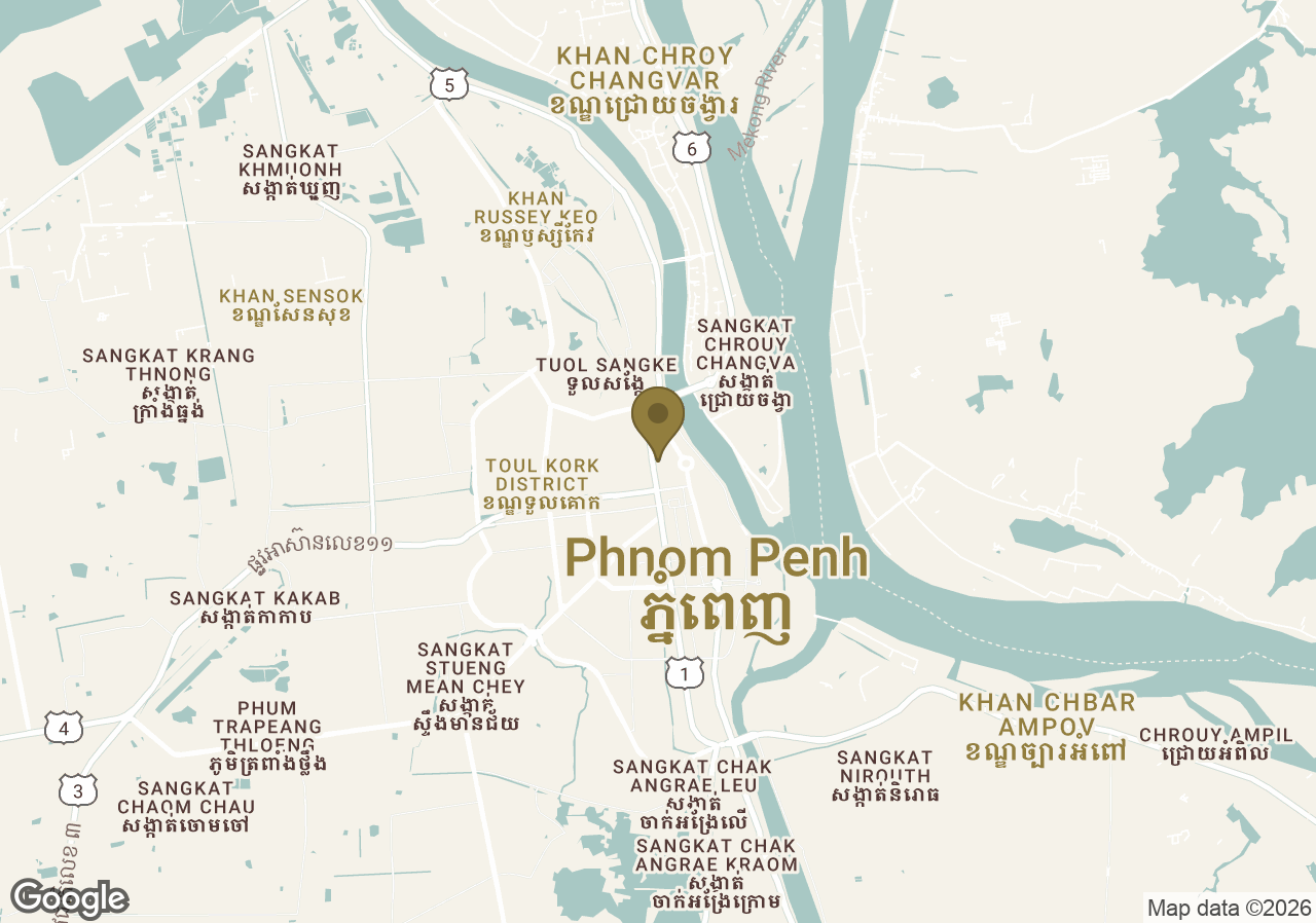 Map of Raffles Hotel Le Royal