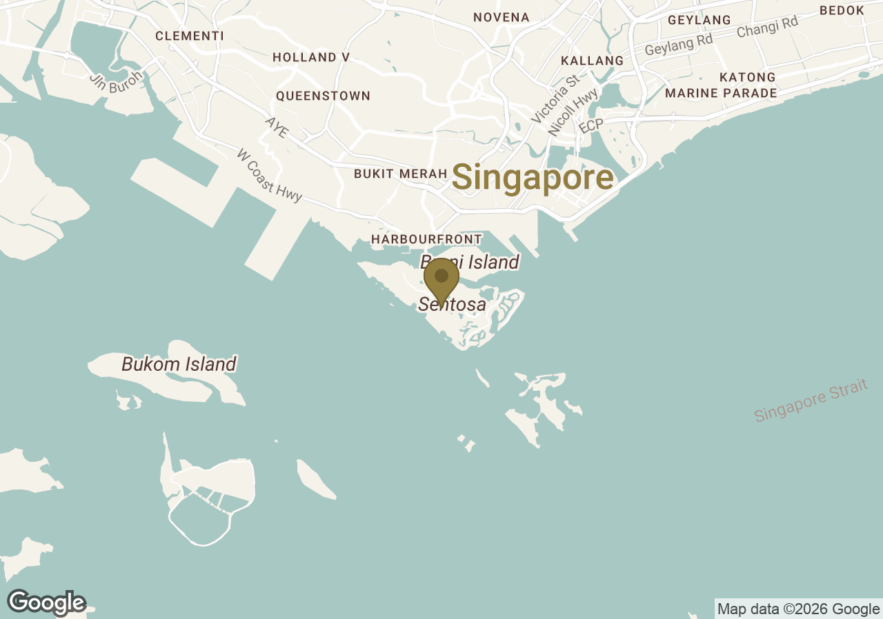 Map of Raffles Sentosa Singapore