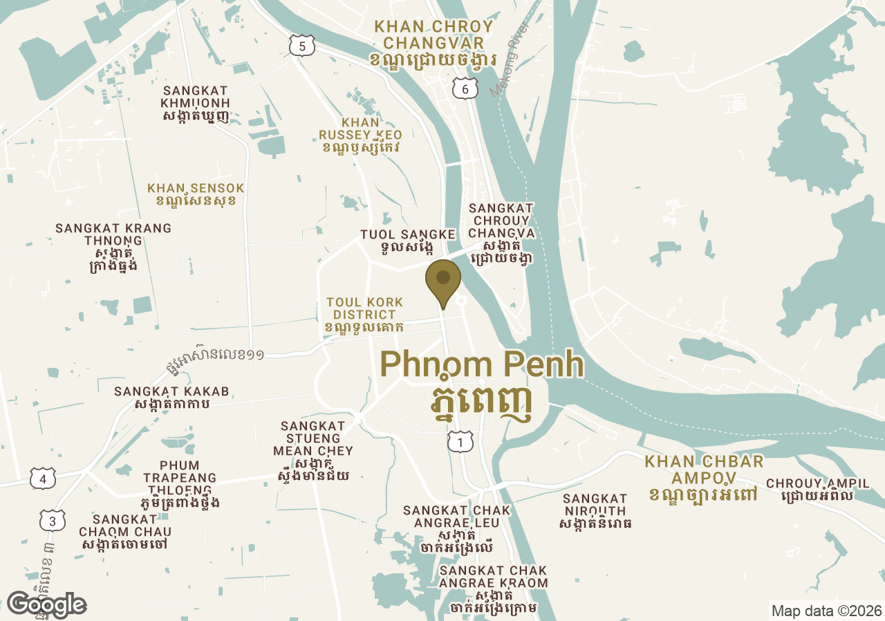 Map of Rosewood Phnom Penh