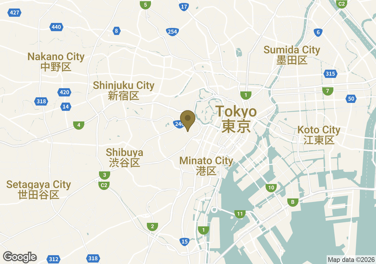 Map of The Capitol Hotel Tokyu