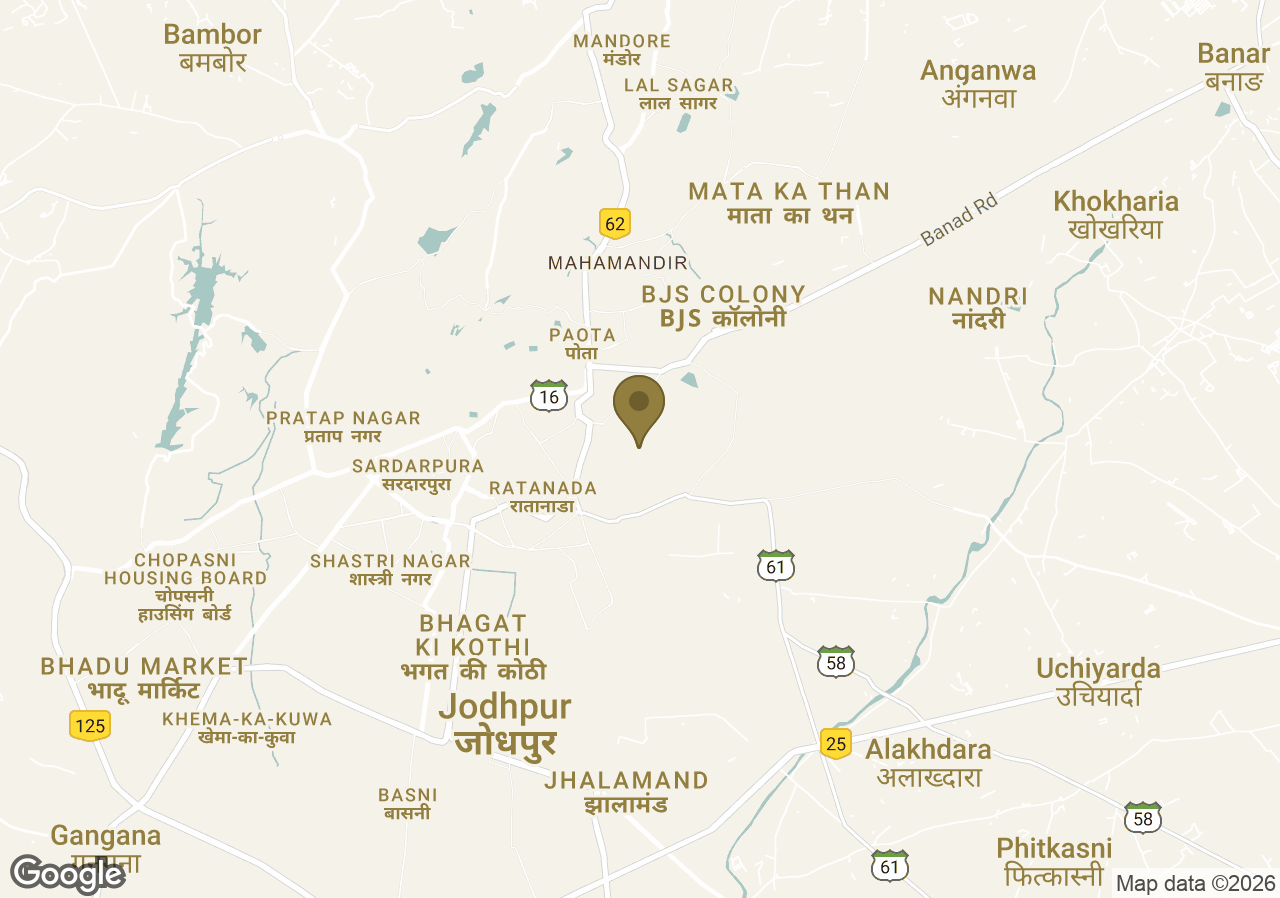 Map of Umaid Bhawan Palace